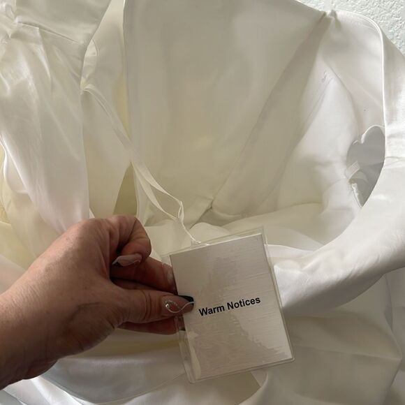 Classical A-Line V-Neck Short Sleeve Pleats Bohemain Lace Wedding  Dress - Picture 11 of 16